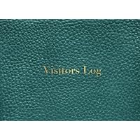 Visitors Log: Aqua Green Leather Look | Simplistic sign in register book for office, work, business, hospitality, childcare & more |*paperback* 8.5