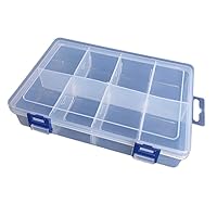 Adjustable 8 Grid Plastic Jewelry Storage Box For Storage Box With Screw Holder Storage Box
