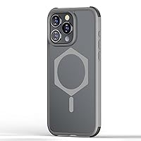ZIFENGXUAN- Case for iPhone 14Pro Max/14 Pro/14, Magnetic Cover with Reinforced Corner Frosted Translucent Back Phone Cover (14 Pro Max,Grey)