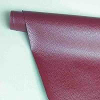 Leather Repair Patch Large Self-Adhesive Leather Repair Tape, Reupholster Leather Patches for Furniture Couch Chairs Car Seat (Wine Red,5x5 inch)