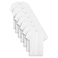 Fruit of the Loom 7-Pack Boys White Crew T-Shirts B7P525B (X-Large 18-20)