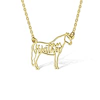 Horse Necklace with Name Personalized Horse Pendant Horse Lover Gift Horse Jewelry Equestrian Necklace Gift for Her Western Cowgirl Jewelry Custom Name Horse Charm Necklace