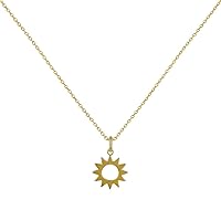 Les Poulettes Jewels - Gold Plated Necklace Openwork Sun