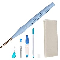 Punch Needle Rug Yarn Punch Needle Large Embroidery Pen with Punch Needle Adjustable Embroidery Tool Set Cloth Tools Kits for Kits Adults Beginner