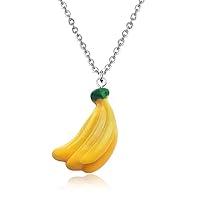 1 Pair Fruit Pie Style Earrings Banana Pineapple Dangle Earrings for Women