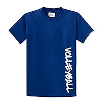 Volleyball Short Sleeve T-Shirt Volleyball in White-Royal-Medium