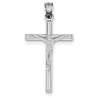 Polished Crucifix Pendant .925 Sterling Silver