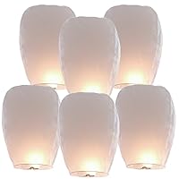 Paper Lanterns Have 6 Pack White, Chinese Lanterns to Release Make Outdoor Activities More Fun, Chinese paper Lanterns is a Must Have Prop for Party and Memorial.