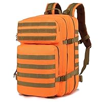 Outdoor Sports Pack Hiking Bag Tactical Rucksack Camo Knapsack Combat Camouflage Tactical 45L Molle Backpack - Orange