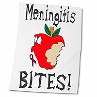 3dRose Funny Awareness Support Cause Meningitis Mean Apple - Towels (twl-120569-2)