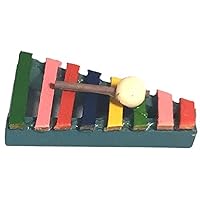 Dollhouse Rainbow Xylophone Wooden Music Toy Nursery Games Shop Accessory