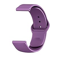 Watchband Straps for TicWatch E, Vivomove HR, Venu, Forerunner 245, Active 2 40 44mm, Venu SQ Soft Silicone Wristband Smart Watch Bracelet Correa (Color : Purple, Size : Vivomove HR)