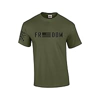 Patriot Pride Freedom American Flag Mens Short Sleeve T-Shirt Graphic Tee