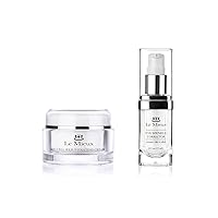 Le Mieux Skincare Moisture Eyes Set - Eye Wrinkle Corrector Cream + Bio Cell Rejuvenating Cream for Face, Neck and Eyes - Moisturizing, Plumping and Firming Skincare for All Skin Types (2-Piece Set)