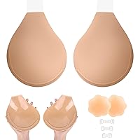 Sticky Push Up Bra Women Strapless Adhesive Invisilift Bras Plus Size Backless Bra for Large Breasts with Pasties