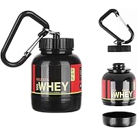 Amena Protein Powder Container with Funnel - The Portable Protein Powder Container with Funnel & Belt Key Chain for Easy Carrying -100ml