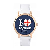 I Love London Navy Watch 38mm Case 3atm Water Resistant Custom Designed Quartz Movement Luxury Fashionable