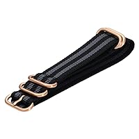 Clockwork Synergy® - 5 Ring Heavy NATO Rose Gold Watch Strap Bands