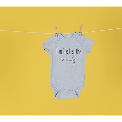 Pregnancy Announcement for Grandparents Size 0-3 Months: Im The Last One Seriously Baby Announcement for Family Romper Gray. Baby Boy Girl - Baby Announcement Onesie Baby Announcement Gifts