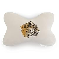 Tiger Head Close-up King Animal Wild Car Trim Neck Decoration Pillow Headrest Cushion Pad