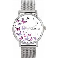 Purple Butterfly Watch Ladies 38mm Case 3atm Water Resistant Custom Designed Quartz Movement Luxury Fashionable