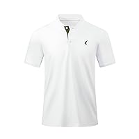 JMIERR Men's Polo Henley Shirt Moisture Wicking Quick Dry Summer Casual Short Sleeve Golf Polo T Shirts