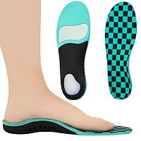 Kids Arch Support Insoles Children Orthotic Inserts for Plantar Fasciitis, Flat Feet, Heel Pain Relief, Premium Pu, TPU, Gel Shock Absorption Deep Heel Cup Cushioning Inner Sole