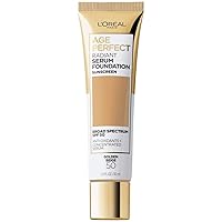 Age Perfect Radiant Serum Foundation with SPF 50, Golden Beige, 1 Ounce