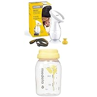 Medela Breast Milk Collector and Storage Bottles | 6 Bottles 5 Ounces | Made Without BPA | Silicone | Lanyard and Spill-Resistant Stopper for Easy Use | Breastfeeding and Pumping