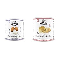 Augason Farms Dried Whole Egg Product 2 lbs 1 oz (Pack of 1) & Honey White Bread Scone & Roll Mix Emergency Food Storage #10 Can