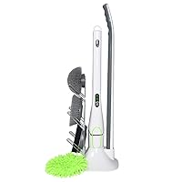 Toxz Multifunctional Stubborn Handheld Cleaning Brush Portable Four-Piece for Family Car White,Waterproof,Two Modes,Low Noise,Adjustable Head(Ship from US!)