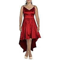 B. Darlin Womens Plus Taffeta Hi-Low Formal Dress Red 16W