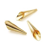 Pandahall 10pcs Golden Brass Flower Bead Cones Real Gold Plated Trumpet End Caps Spacer Terminators for DIY Jewelry Making Findings Supplies 18x10mm