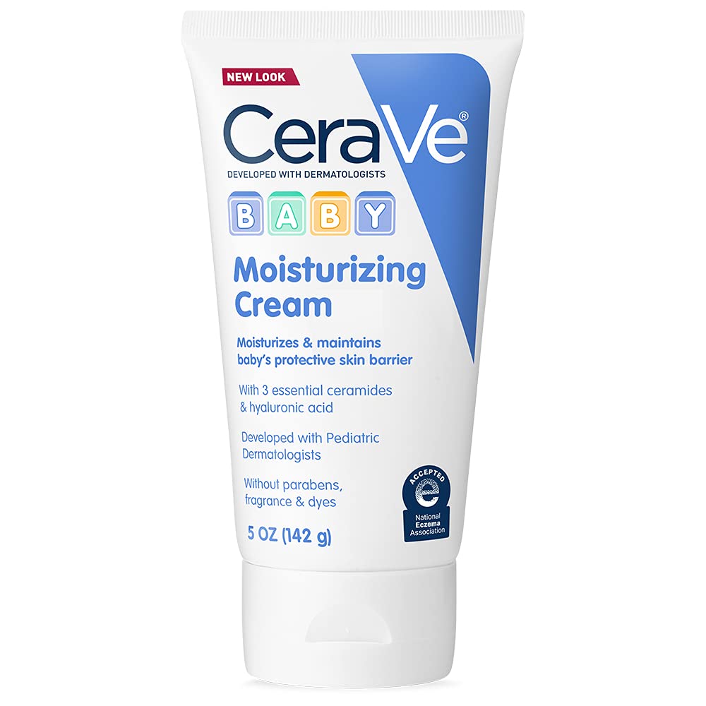 CeraVe Baby Cream | Gentle Moisturizing Cream with Hyaluronic Acid | Paraben, Phthalate, & Fragrance Free | 5 Ounce