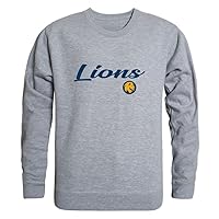 W Republic Texas A&M University-Commerce Lions Script Fleece Crewneck Pullover Sweatshirt Heather Grey Medium