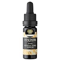 Organic Face Serum with Rose Essential Oil - For Rosacea and Mature Skin - Beauty Revitalizing Serum - 1 Month Supply - Made in USA
