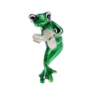 Brooch Pins for Women,Brooches for Men,Enamel Reading Book Frog Brooch Animal Creative Accessories