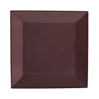 CAC China KC-21-PLM Color Arts 12-Inch Stoneware Square Plate, Plum, Box of 12