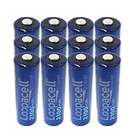 AA Rechargeable Precharged Ni-MH 1.2V 2100mAh Battery Pack of 12