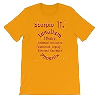 Astrology Apparel Scorpio Zodiac T-Shirt Gold