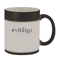 #vitiligo - 11oz Hashtag Magic Color Changing Mug, Matte Black