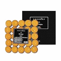 COCODOR Scented Tealight Candles/Honey Peach / 100 Pack / 4-5 Hour Extended Burn Time/Made in Italy, Cotton Wick, Scented Home Deco, Fragrance, Mother's Day