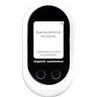 Pocketalk Classic Language Translator Device - Portable Two-Way Voice Interpreter - 82 Language Smart Translations in Real Time (White_)