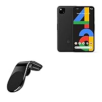 BoxWave Car Mount Compatible with Google Pixel 4a 5G - MagnetoMount Clip, Metal Car Air Vent Strong Magnet Mount for Google Pixel 4a 5G - Jet Black