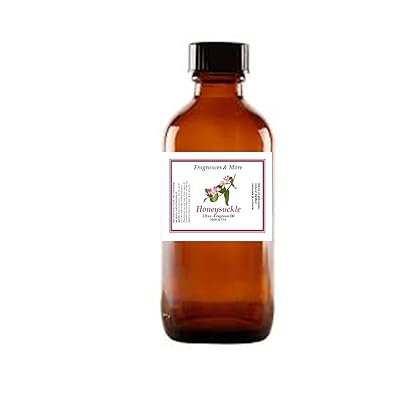 Fragrances & More ® HONEYSUCKLE FRAGRANCE OIL | For Soap Making| Candle Making| For Use with Diffusers| Add to Bath & Body Products| Home and Office Scents| 2 oz amber glass bottle
