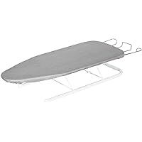 STORAGE MANIAC Tabletop Ironing Board with Iron Rest, All-Iron Frame & Silver Metallic Cover for Faster Ironing - Silver Grey