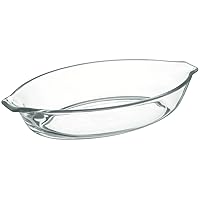 iwaki BC710 Heat Resistant Glass Au Gratin Dish, 1.5 x 7.7 inches (3.7 x 19.5 cm), 12.5 fl oz (340 ml)