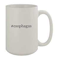 #esophagus - 15oz Ceramic White Coffee Mug, White