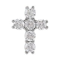 Platinum 1 1/2 Ct Diamond Cross Pendant