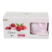 Dove Bath Bomb Vanilla Raspberry, 2 Pieces, Total Weight 5.6 oz (Pack of 2)